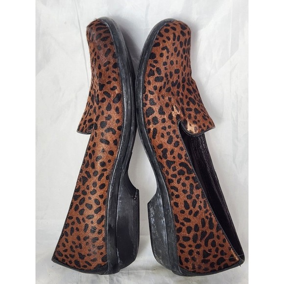 Dansko Olivia Loafer Shoes Womens Size 40 EU Slip on Leather calf Hair Cheetah - Picture 8 of 14